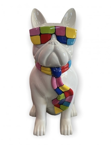 STATUA BULLDOG FRANCESE IN RESINA 120 CM SMARTIES