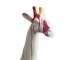 STATUA GIRAFFA IN RESINA ALTA 80 CM BIANCA MULTICOLORE