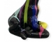 STATUA GIRAFFA IN RESINA ALTA 80 CM NERA MULTICOLOR