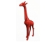 STATUA GIRAFFA IN RESINA 210 CM ROSSA