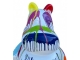 STATUA DI IPPopotamo IN RESINA ALTEZZA 100 CM BIANCO MULTICOLOR