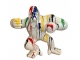 STATUA GORILLA IN RESINA 110 CM - BIANCO MULTICOLORE