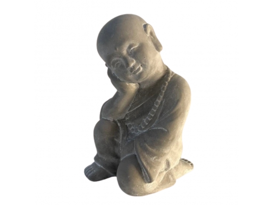 BUDDHA INGINOCCHIATO IN CEMENTO