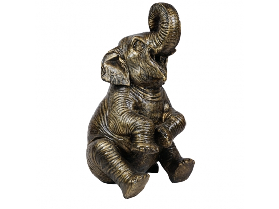 ELEFANTE IN RESINA NATURALE ALTEZZA 75 CM
