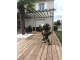 STATUA GORILLA ORIGAMI IN RESINA CON BIDONE 95 CM NERO TRASH ORO