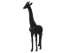 STATUA GIRAFFA IN RESINA 210 CM ROSSA