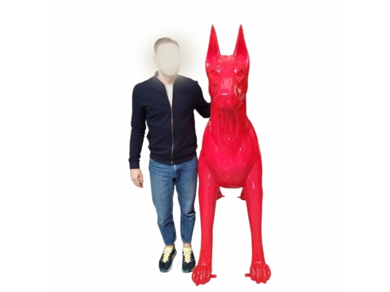 STATUA CANE DOBERMANN XXL - 180 CM