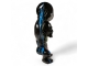 STATUA GORILLA IN RESINA NERA CON BIDONE NERO 95 CM