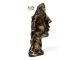 STATUA VOLTO IN RESINA PATINATA ORO H 52 CM