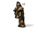 STATUA VOLTO IN RESINA PATINATA ORO H 52 CM