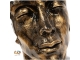 STATUA VOLTO IN RESINA PATINATA ORO H 52 CM