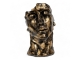 STATUA VOLTO IN RESINA PATINATA ORO H 52 CM