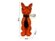STATUA GATTO IN RESINA CON OCCHIALI E CRAVATTA ARANCIONE / NERA 80 CM