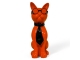 STATUA GATTO IN RESINA CON OCCHIALI E CRAVATTA ARANCIONE / NERA 80 CM