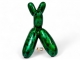 STATUA CANE CON PALLONE IN RESINA VERDE PATINATA 65 CM