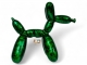 STATUA CANE CON PALLONE IN RESINA VERDE PATINATA 65 CM