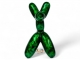 STATUA CANE CON PALLONE IN RESINA VERDE PATINATA 65 CM
