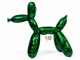 STATUA CANE CON PALLONE IN RESINA VERDE PATINATA 65 CM