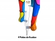 STATUA GIRAFFA MULTICOLOR IN RESINA 210 CM