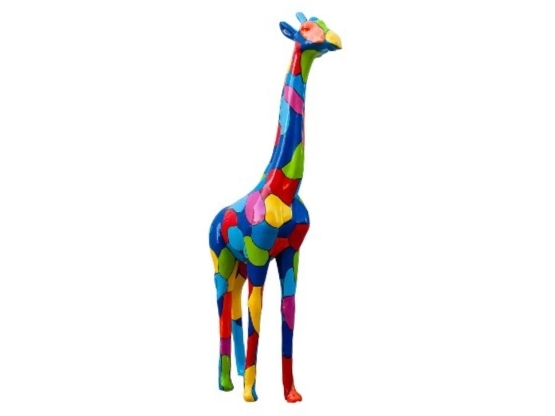 GIRAFFA MULTICOLOR IN RESINA 210 CM