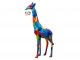 STATUA GIRAFFA MULTICOLOR IN RESINA 210 CM