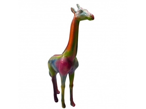 GIRAFFA IN RESINA 210 CM FLUO