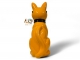 GATTO IN RESINA OCCHIALI E CRAVATTA GIALLA / NERA 60 CM