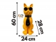 GATTO IN RESINA OCCHIALI E CRAVATTA GIALLA / NERA 60 CM