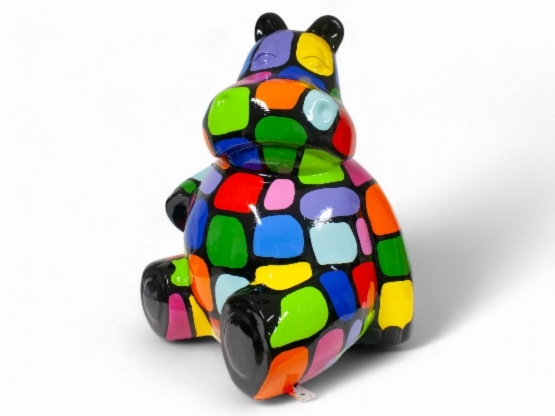 STATUA DI IPPOTAMO IN RESINA ALTA 100 CM SMARTIES