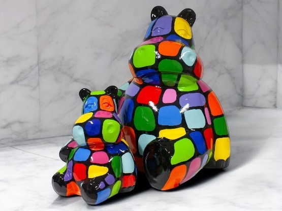STATUA DI IPPOTAMO IN RESINA ALTA 100 CM SMARTIES