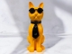 GATTO IN RESINA OCCHIALI E CRAVATTA GIALLA / NERA 60 CM