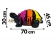 TARTARUGA IN RESINA LUNGHEZZA NERA TRASH 70 CM