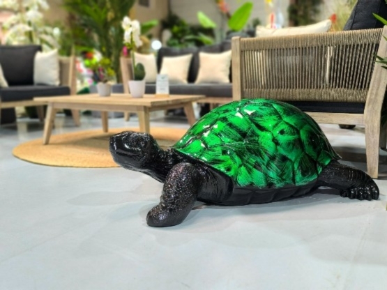 TARTARUGA IN RESINA VERDE PATINATA 110 CM