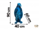 STATUA PINGUINO IN RESINA BLU PATINATA 90 CM