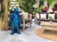 STATUA PINGUINO IN RESINA BLU PATINATA 90 CM