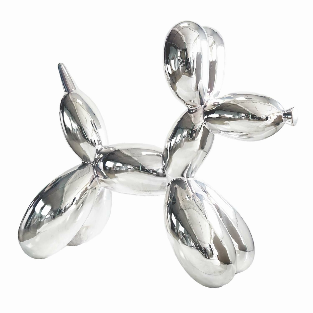 Scultura Cane Pallone XXL in Resina - 180 CM