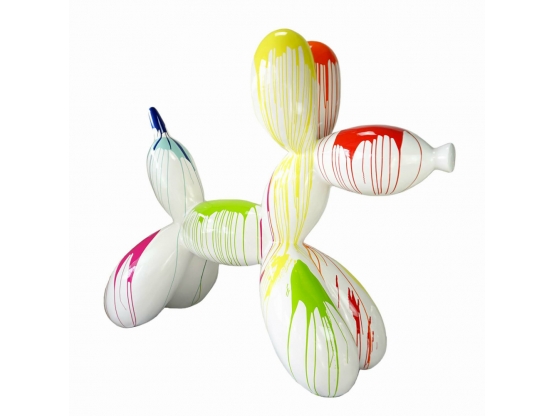 Scultura Cane Pallone XXL in Resina - 180 CM