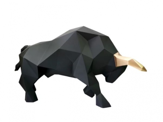 STATUA TORO IN RESINA ORIGAMI XXL