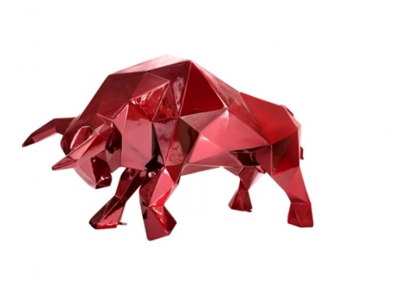 STATUA TORO IN RESINA ORIGAMI XXL