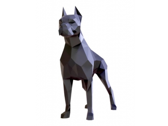 STATUA CANE BOXER ORIGAMI IN RESINA XXL