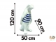 STATUA PINGUINO IN RESINA MARINARO BLU 120 CM