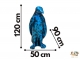 STATUA PINGUINO IN RESINA BLU PATINATA 120 CM