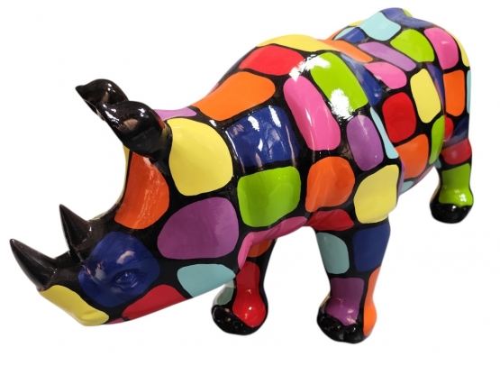 RINOCERONTE IN RESINA 100 CM SMARTIES